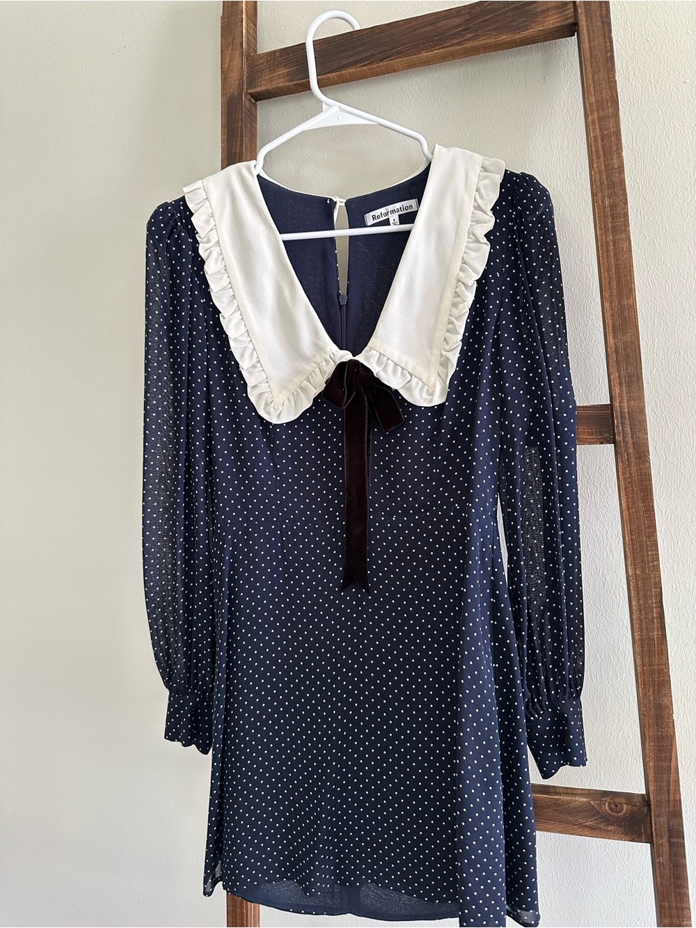 Reformation Edalene Dress Polka Dot - Picture 5 of 10